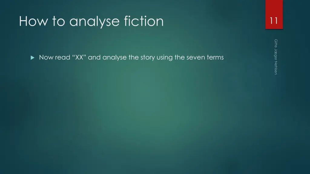 how to analyse fiction 8