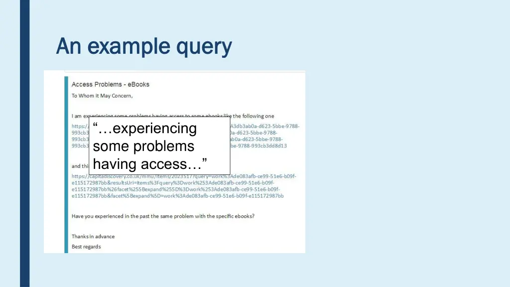 an example query an example query 1