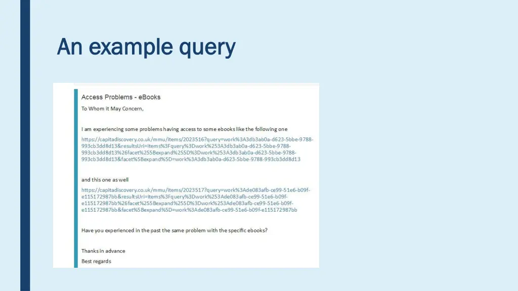 an example query an example query