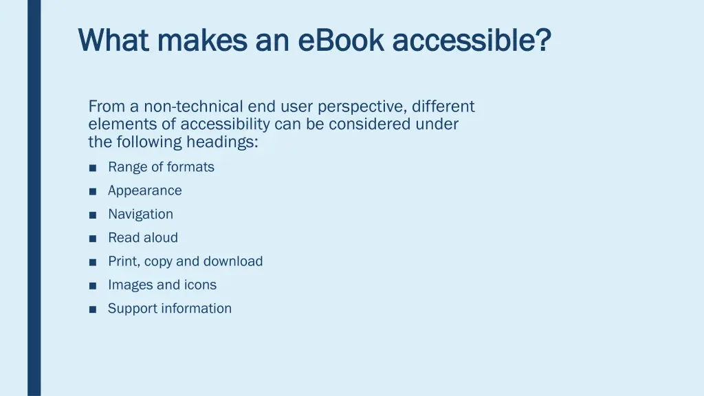 what makes an ebook accessible what makes 1