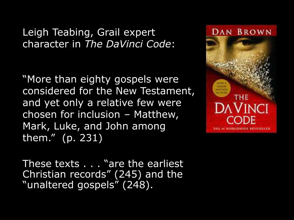 leigh teabing grail expert character
