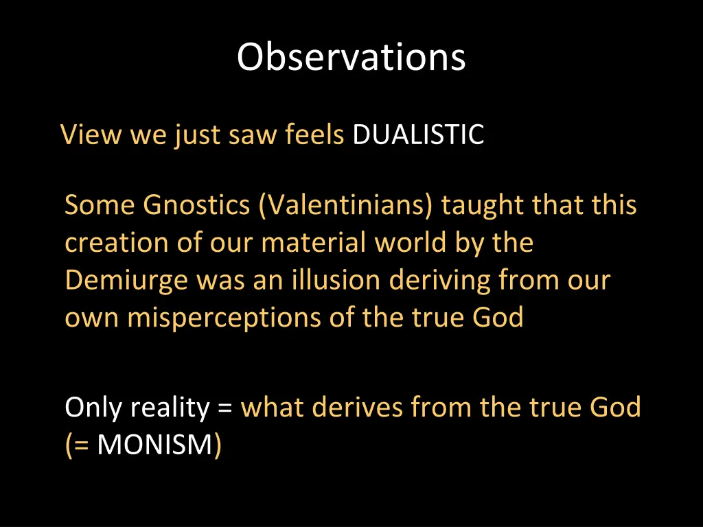 observations