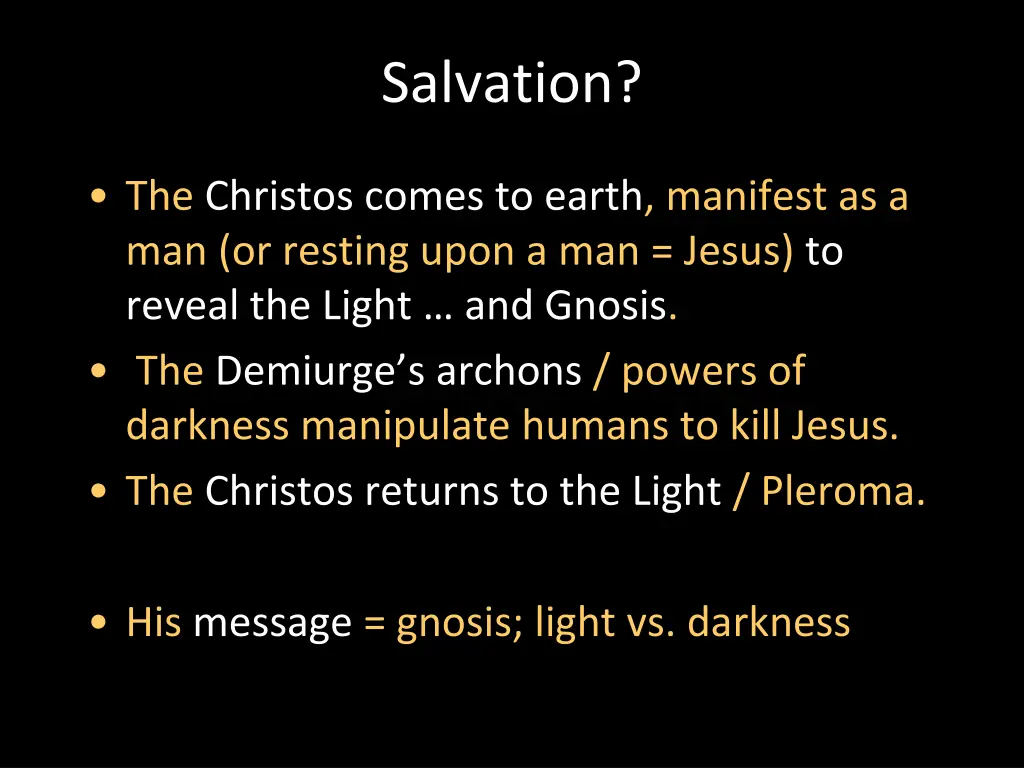salvation