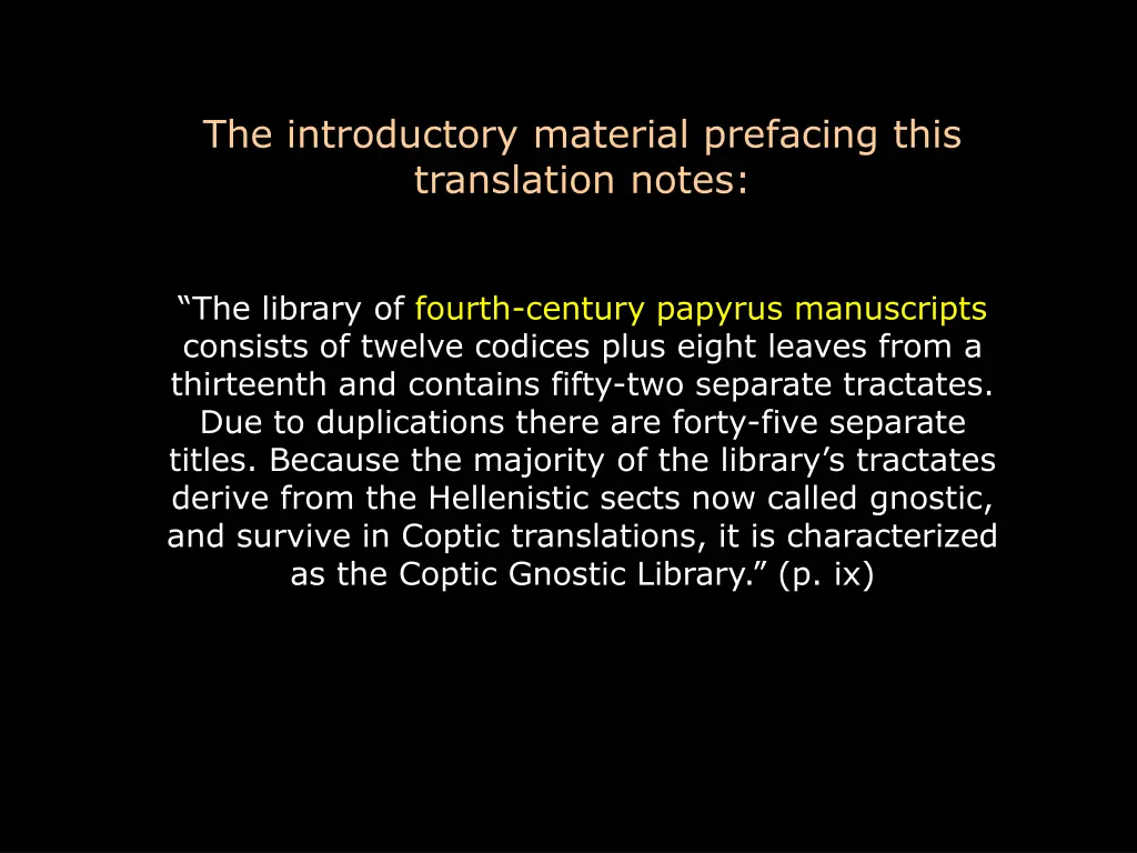 the introductory material prefacing this