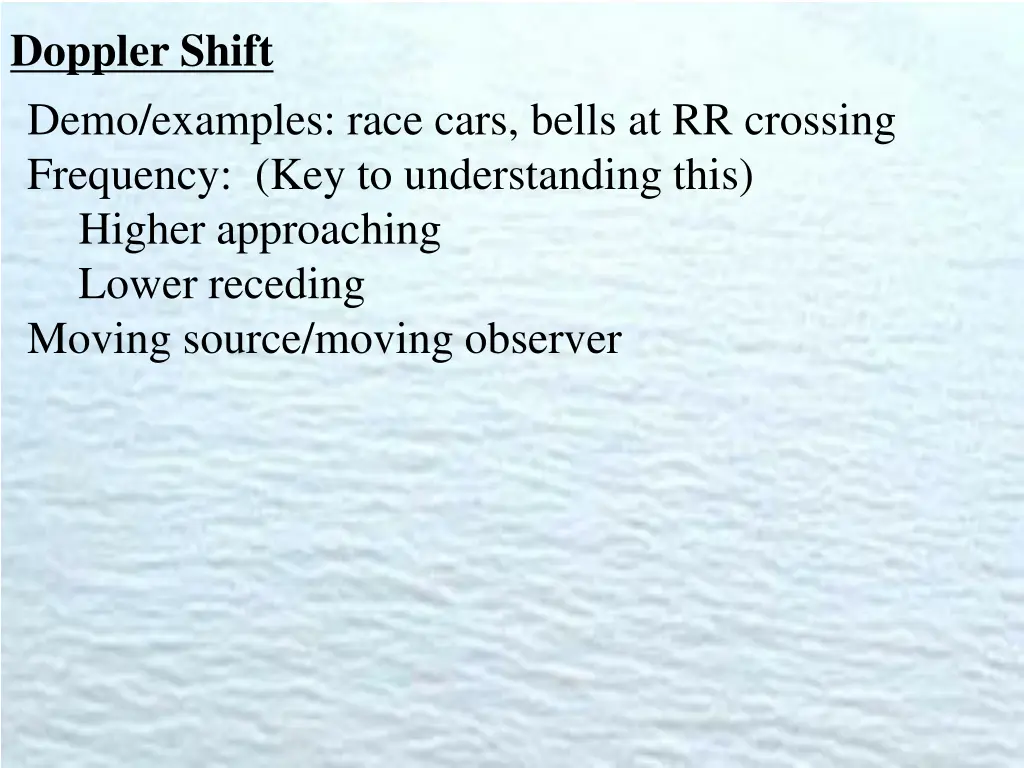 doppler shift demo examples race cars bells