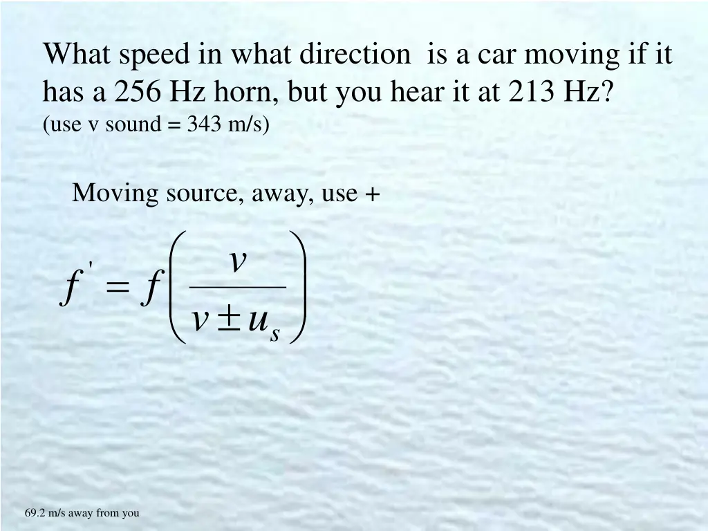 what speed in what direction is a car moving
