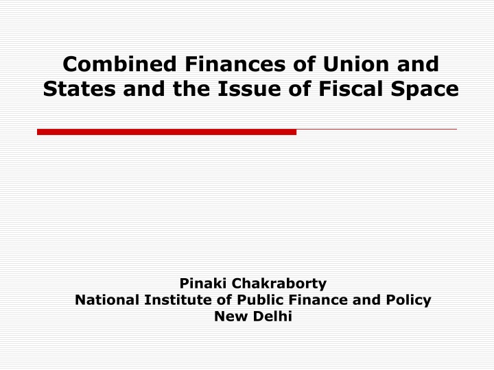 combined finances of union and states