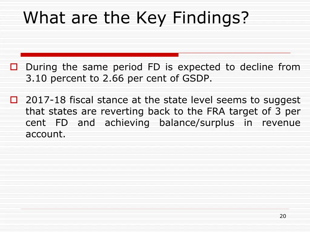 what are the key findings 1