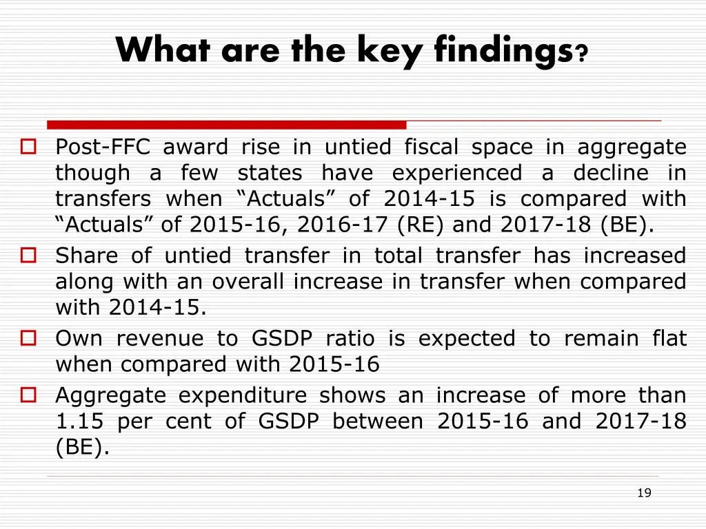 what are the key findings