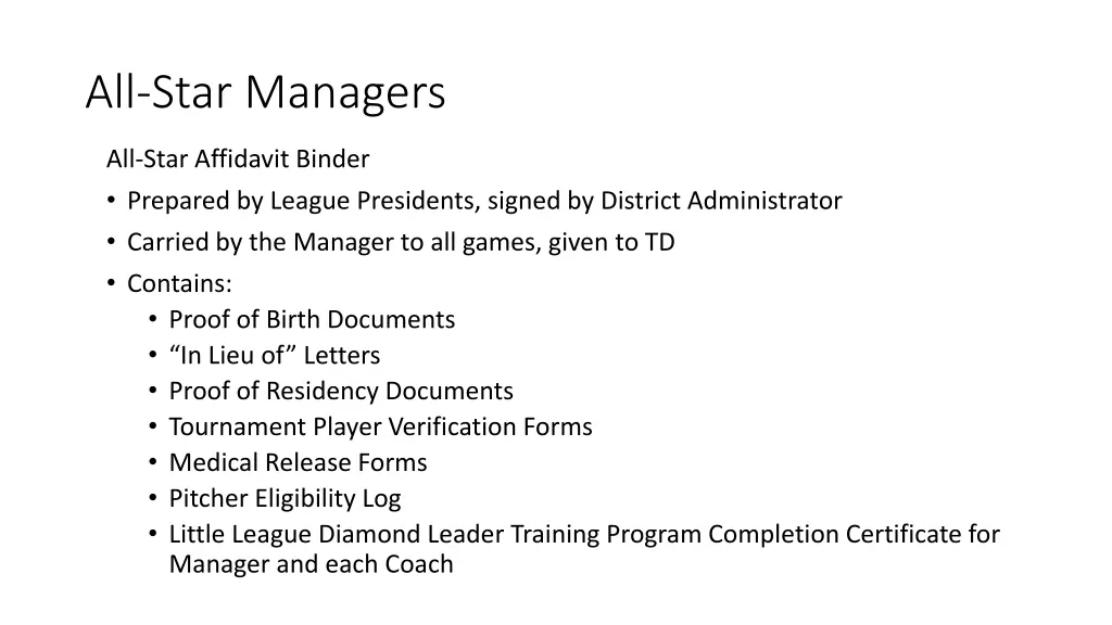 all star managers