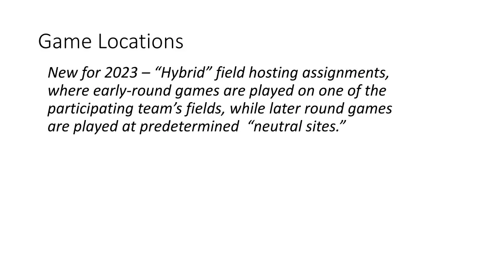 game locations