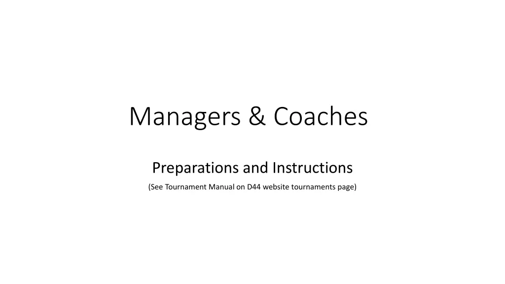 managers coaches