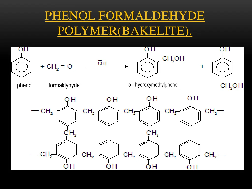 phenol formaldehyde polymer bakelite