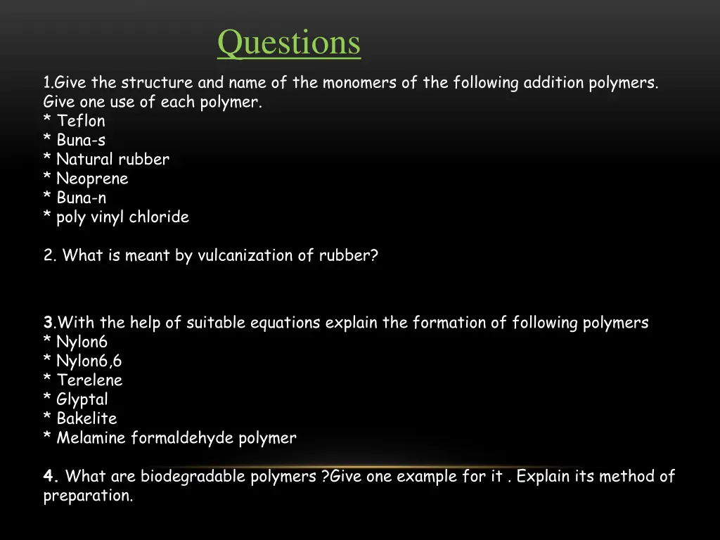 questions
