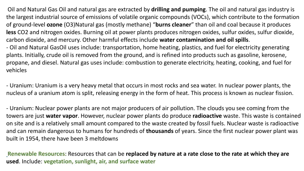 oil and natural gas oil and natural