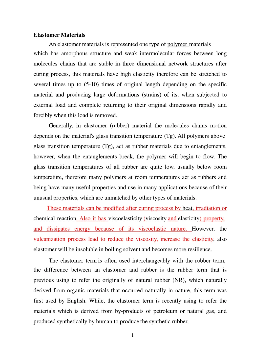elastomermaterials an elastomer materials
