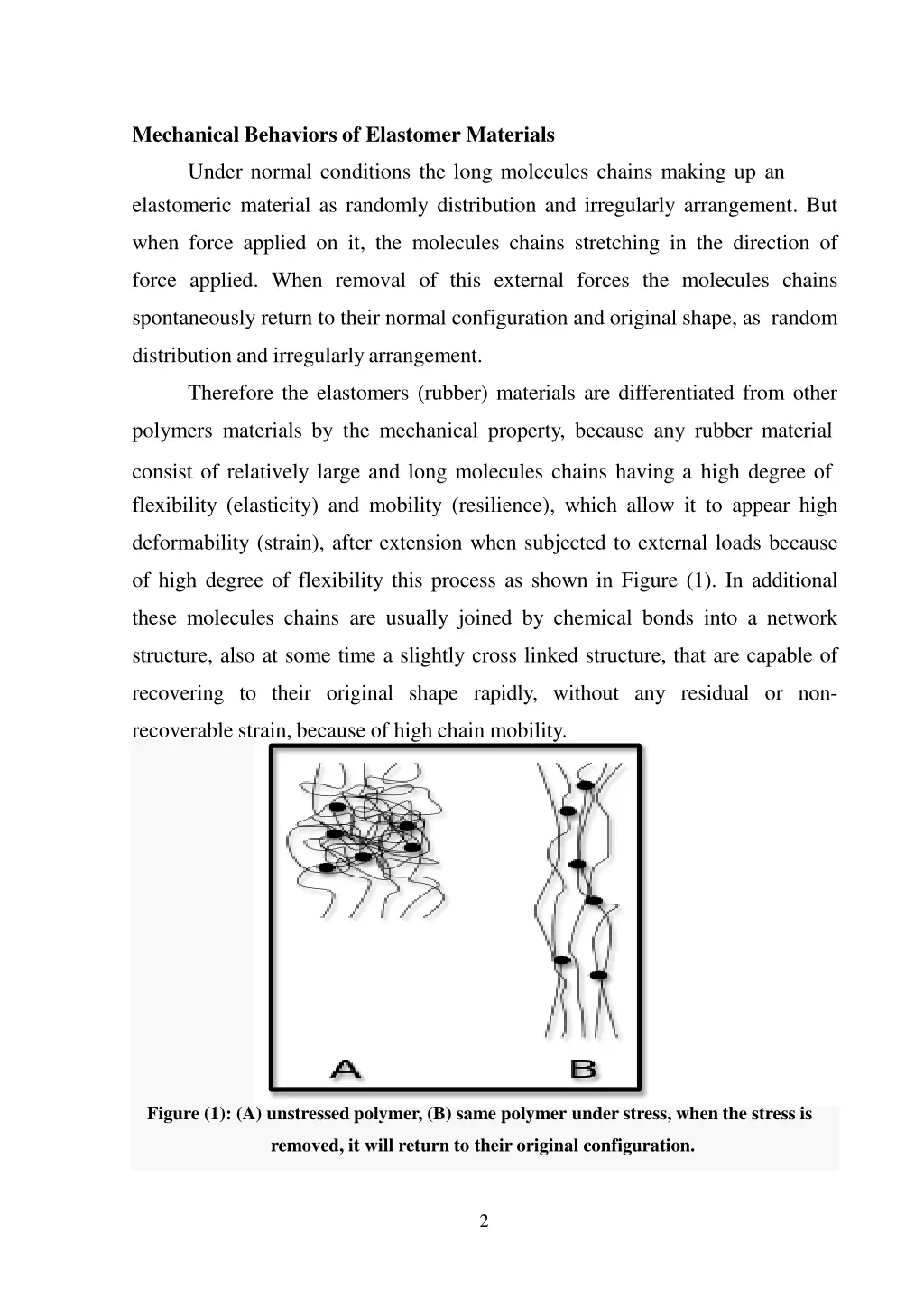 mechanical behaviors of elastomer materials