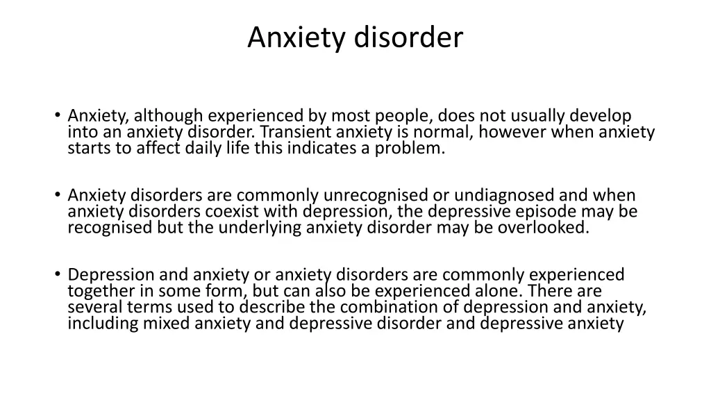 anxiety disorder