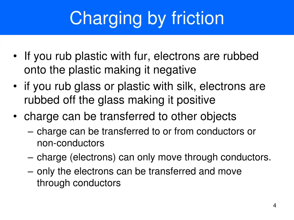 charging by friction