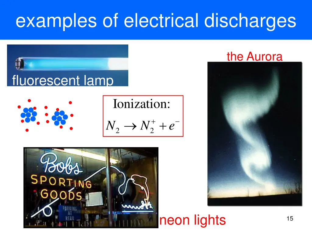 examples of electrical discharges