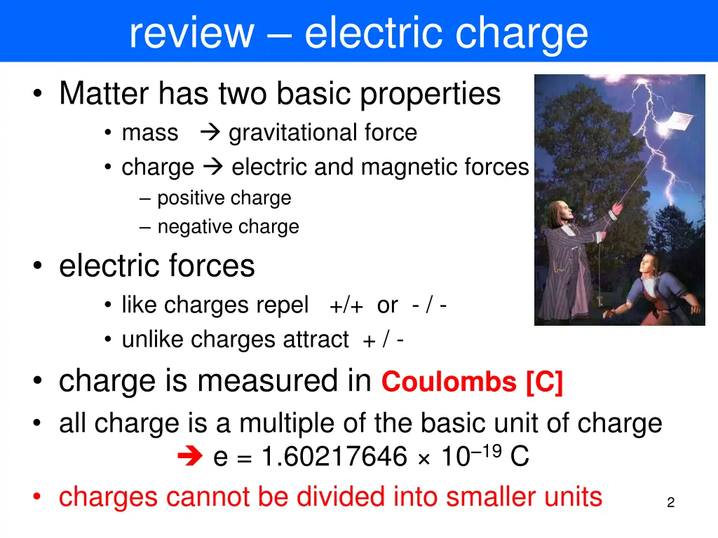 review electric charge