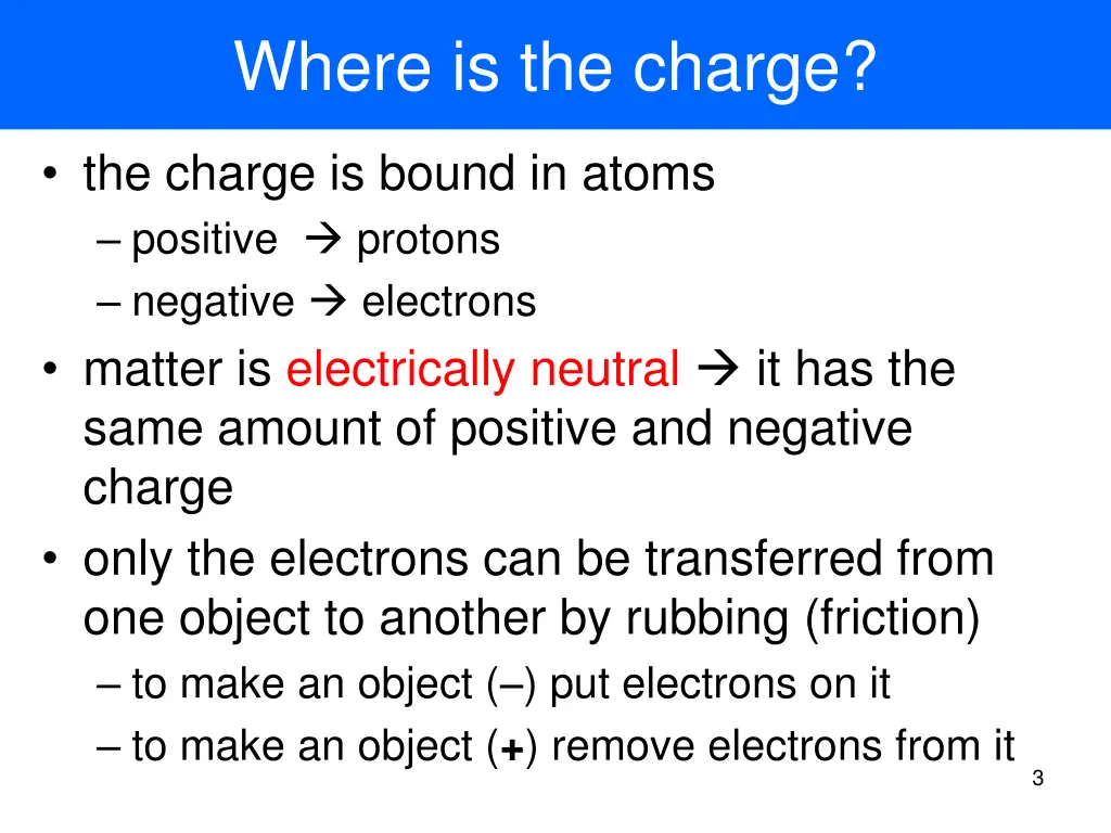 where is the charge