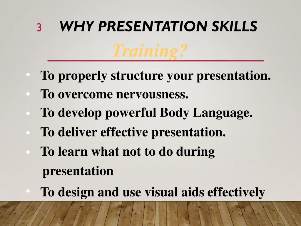 why presentation skills training to properly