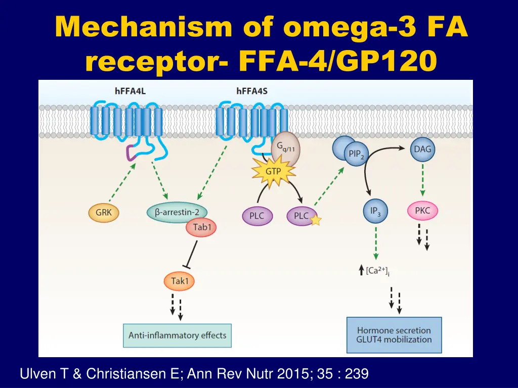 mechanism of omega 3 fa receptor ffa 4 gp120