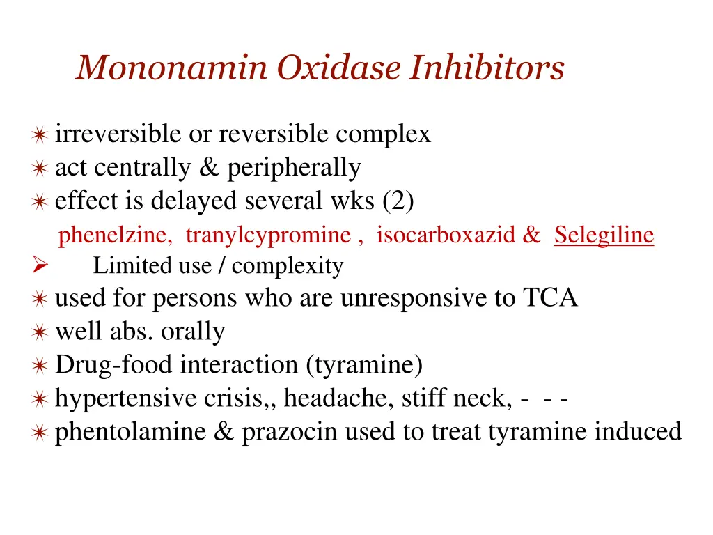 mononamin oxidase inhibitors 1