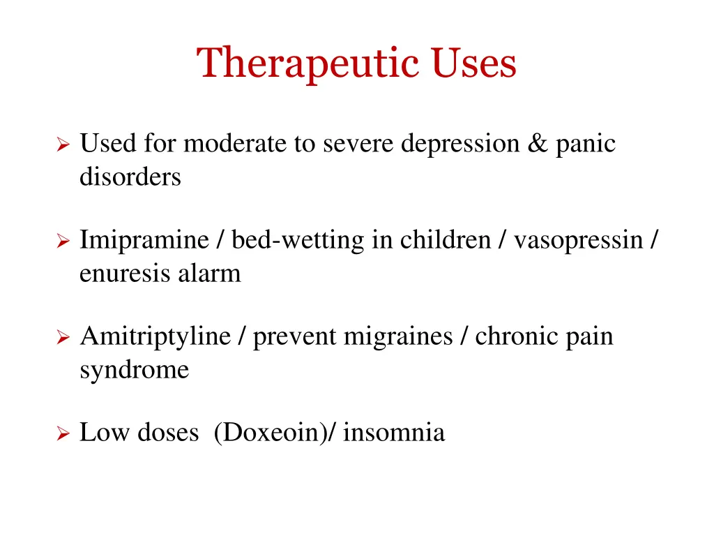 therapeutic uses 1