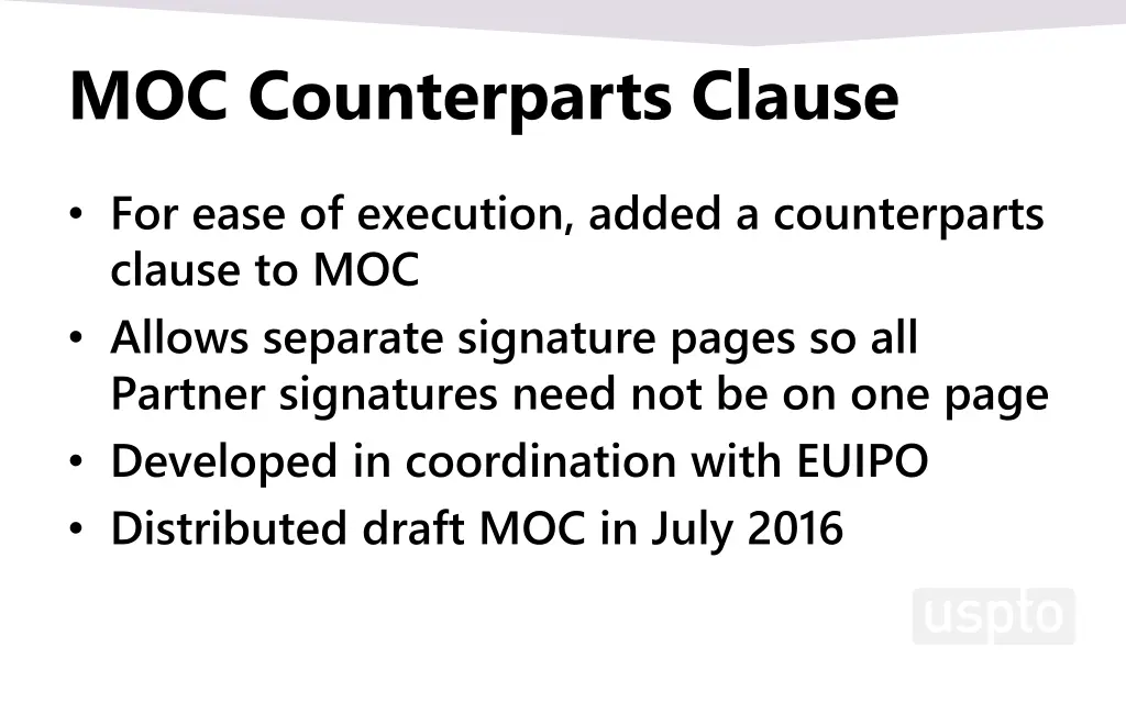 moc counterparts clause