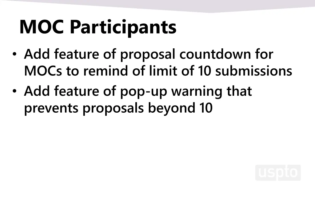 moc participants add feature of proposal