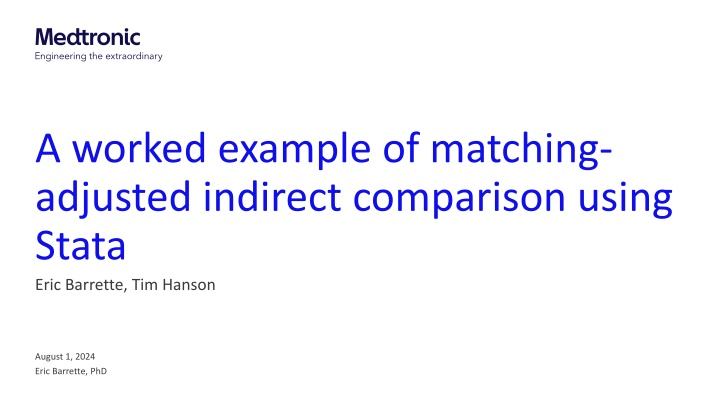 a worked example of matching adjusted indirect