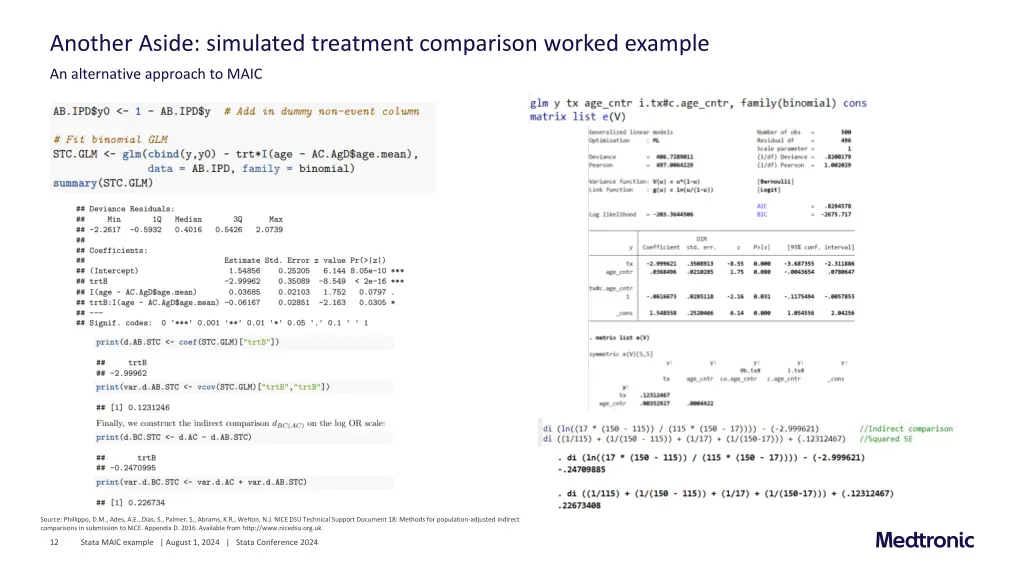 another aside simulated treatment comparison