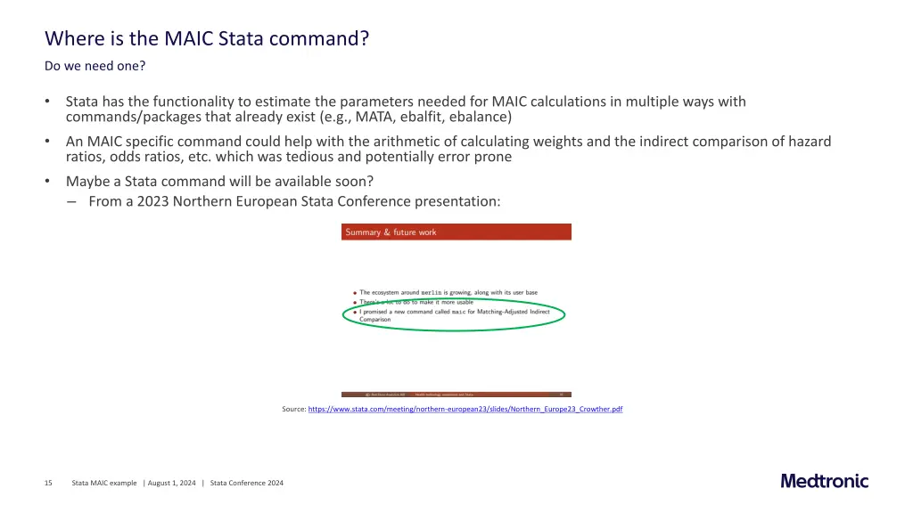 where is the maic stata command