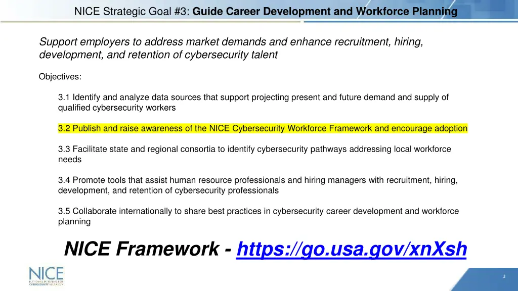 nice strategic goal 3 guide career development