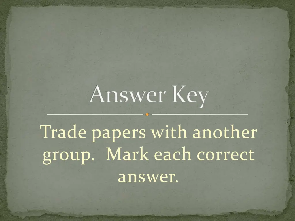 answer key