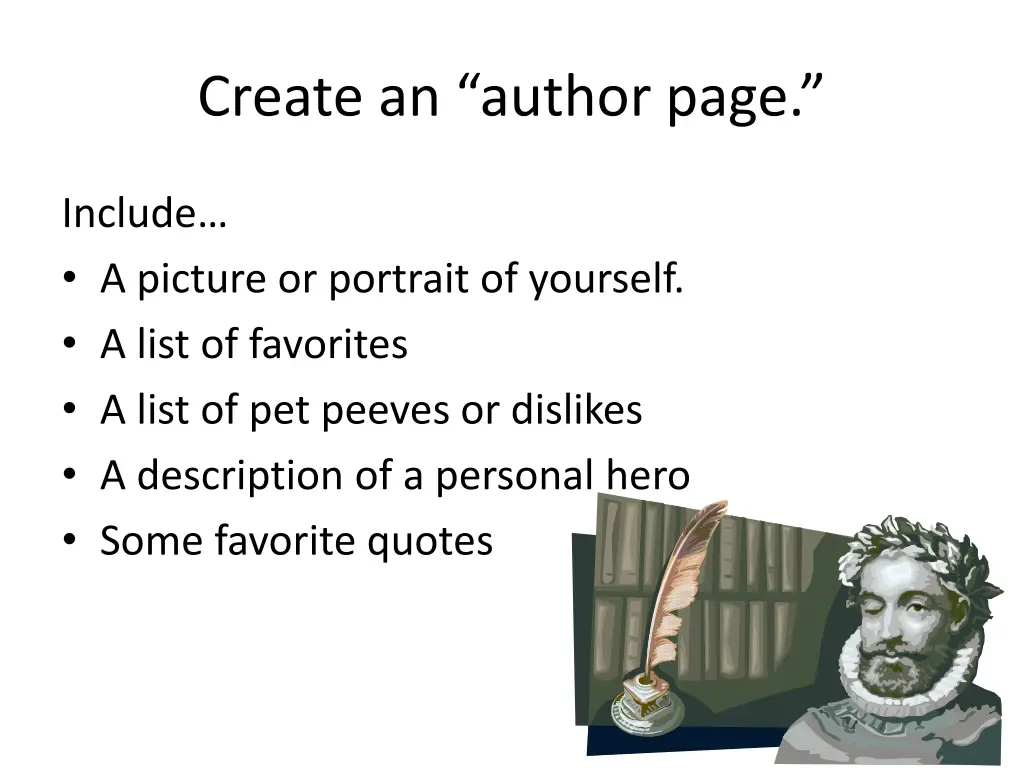 create an author page