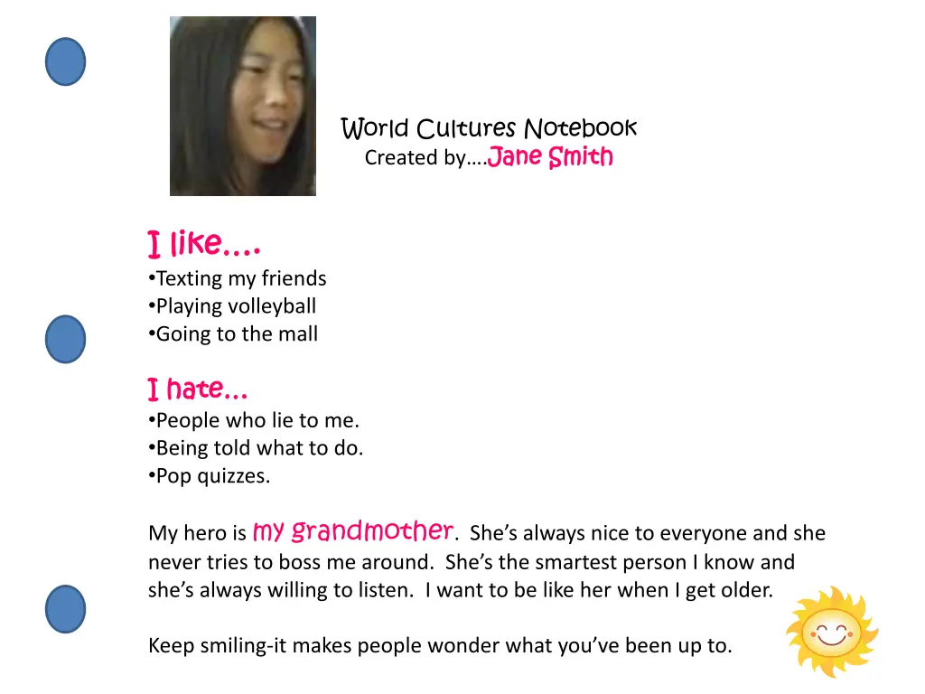 world cultures notebook created by jane smith