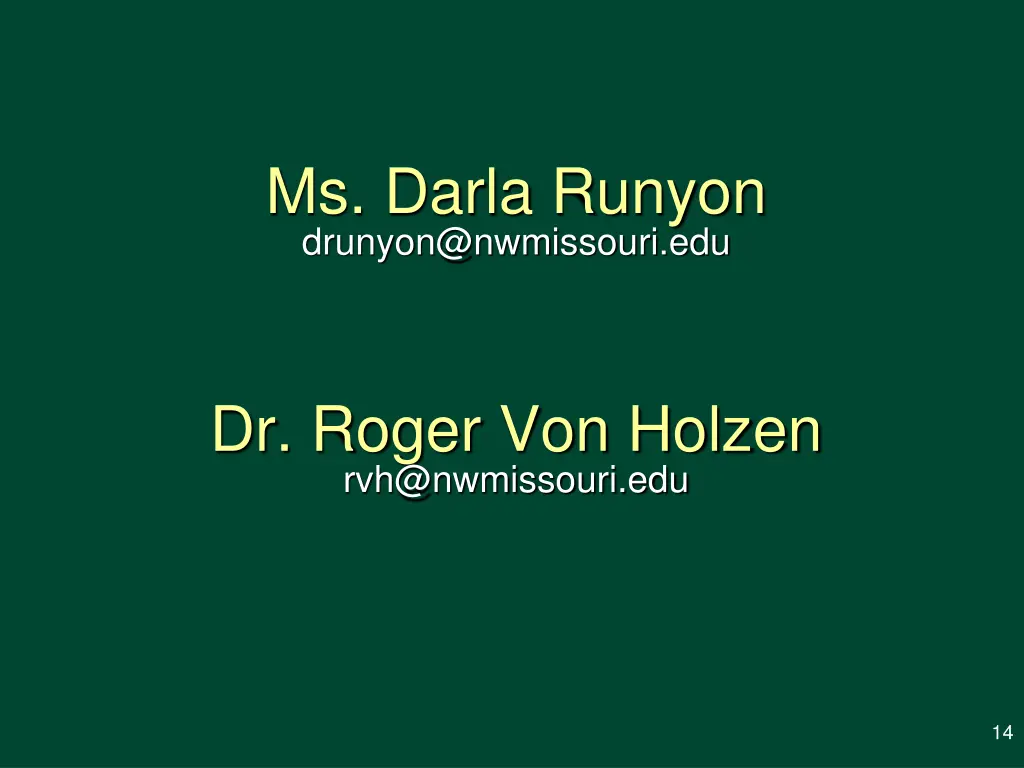 ms darla runyon drunyon@nwmissouri edu