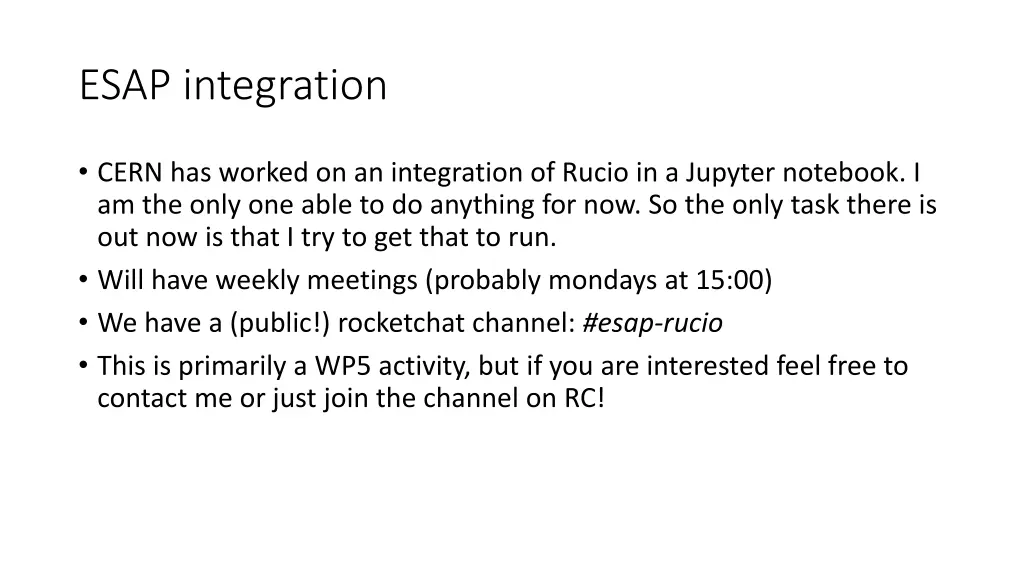 esap integration 1