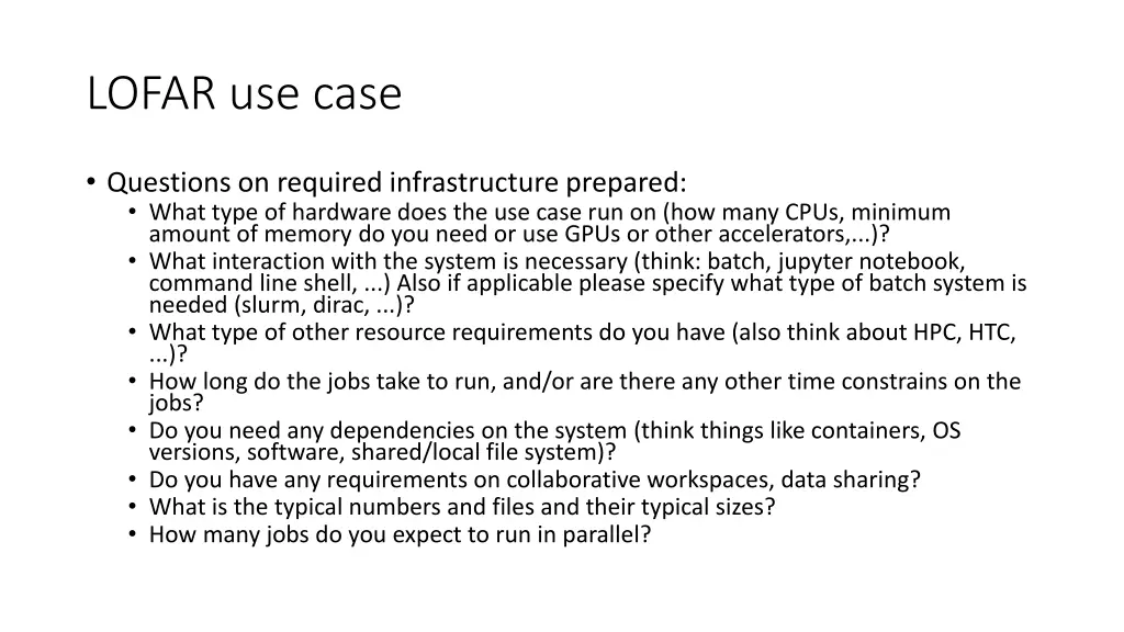 lofar use case 1