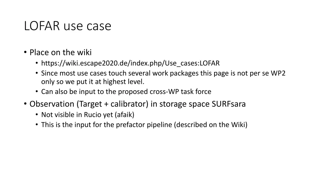 lofar use case
