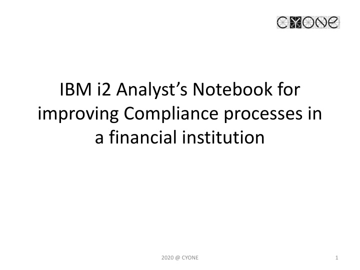 ibm i2 analyst s notebook for improving