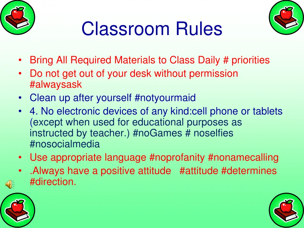 classroom rules