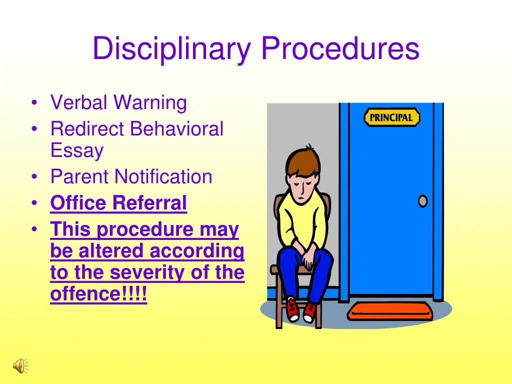 disciplinary procedures