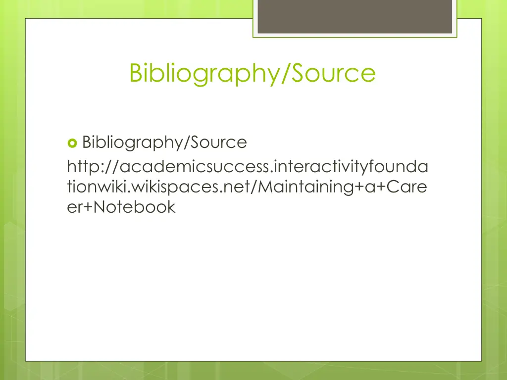bibliography source
