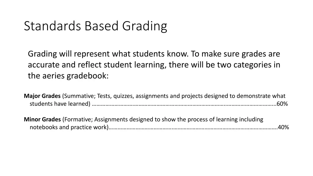 standards based grading