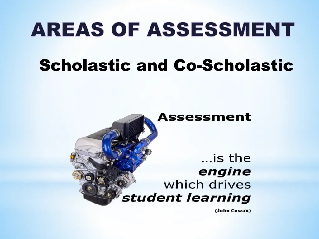 areas of assessment