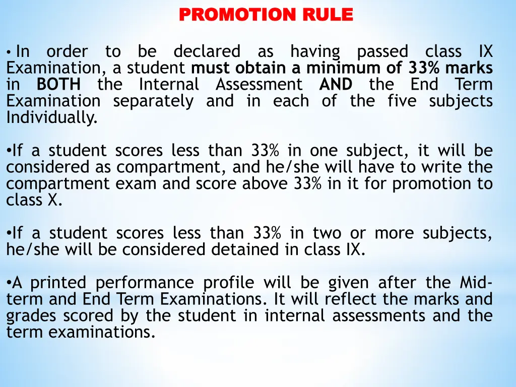 promotion rule promotion rule